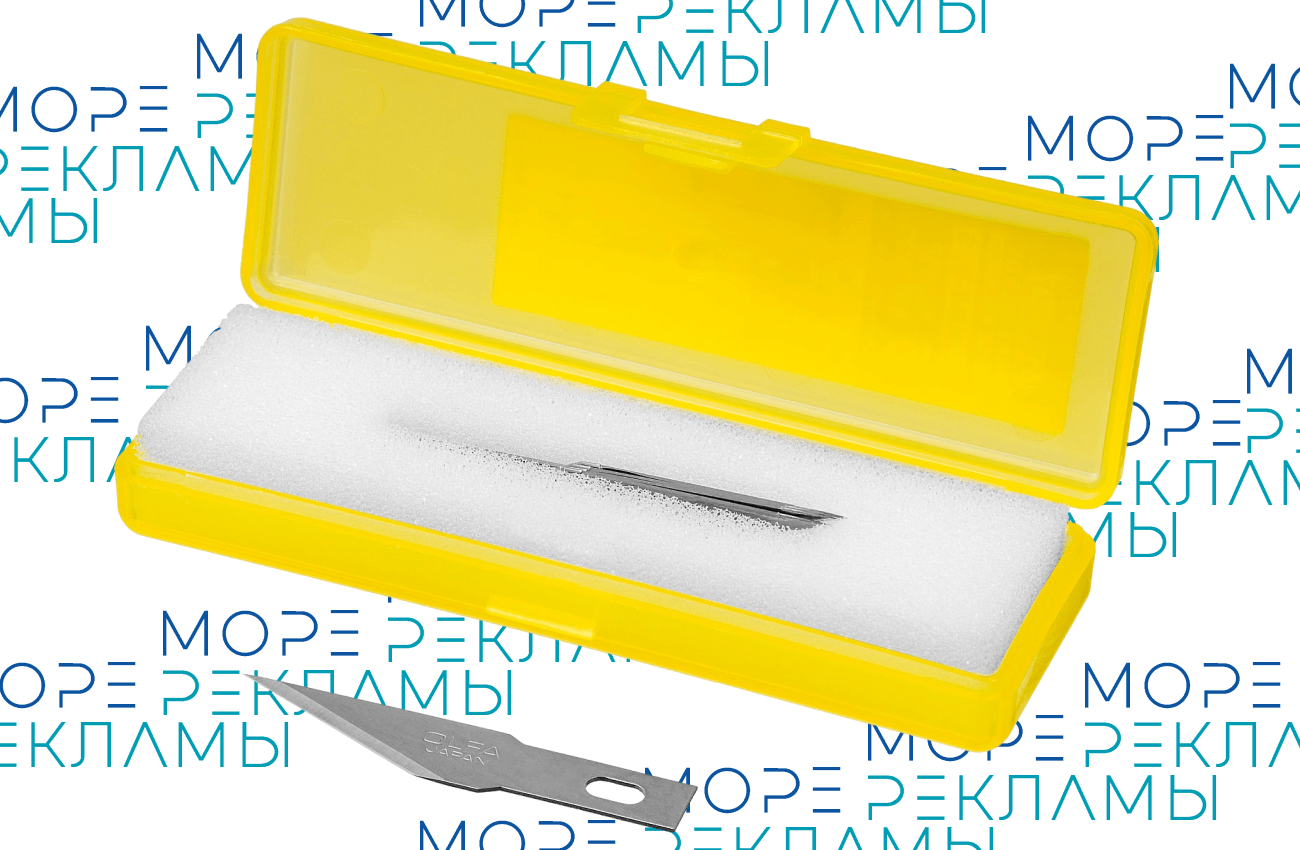 Картинка Лезвия перовые 23° KB4-S/5, 6 мм к ножу для художественных работ АК4 (5 шт. в уп.) - Море-рекламы