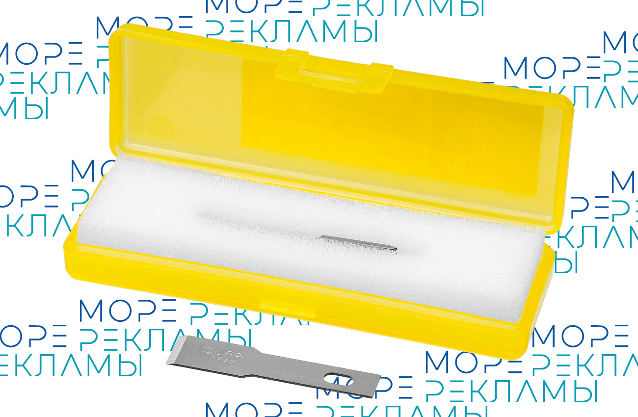 Картинка Лезвия лопаточные KB4-F/5, 6 мм к ножу для художественных работ АК4 (5 шт. в уп.) - Море-рекламы