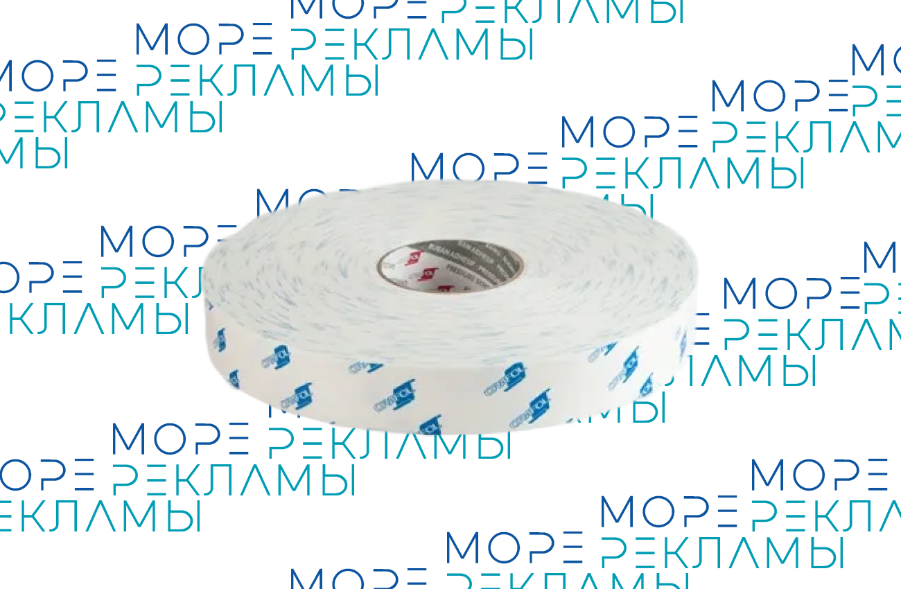 Картинка Двусторонняя лента Orabond 1812TM, вспененная, белая, 1,1 мм x 6 мм x 50 м - Море-рекламы